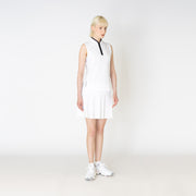 [Women's] Zip No Sleeve White