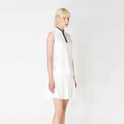 [Women's] Zip No Sleeve White