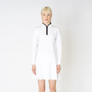 [Women's] Zip Long Sleeve White